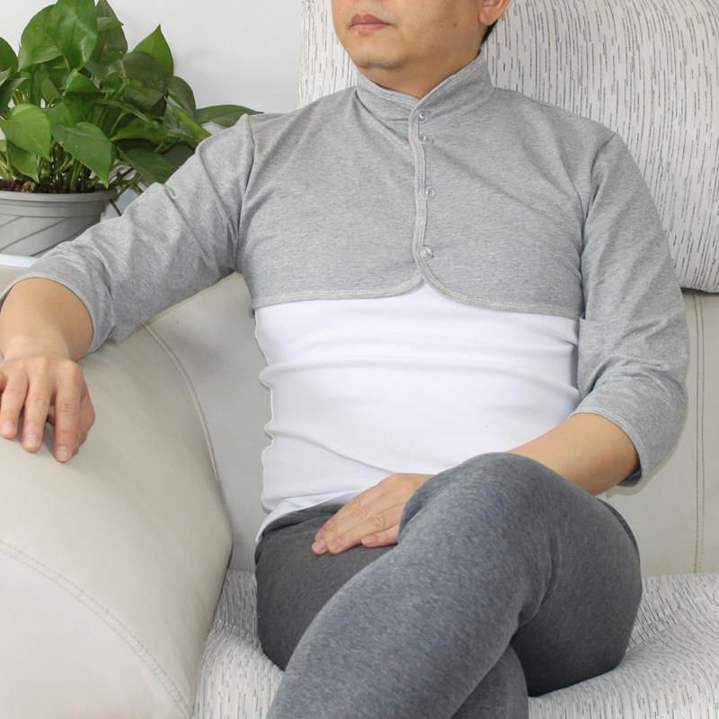 护肩男士专用夏天颈椎坎肩睡觉纯棉薄款睡觉空调房周肩炎护背马甲