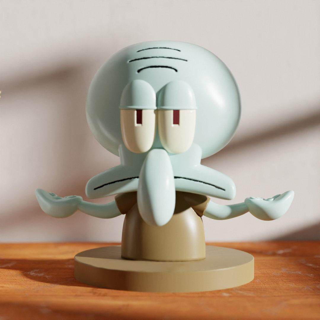 头戴式耳机支架创意章鱼哥托电脑桌面收纳展示架装饰摆件工位布置