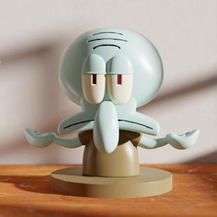 头戴式耳机支架创意章鱼哥托电脑桌面收纳展示架装饰摆件工位布置