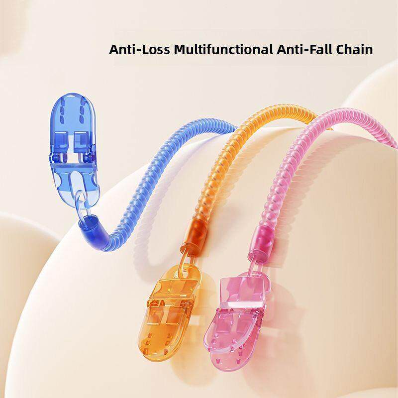 日本奶嘴防掉链牙胶安抚夹婴儿磨牙棒弹簧绳子宝宝咬咬胶玩具防丢