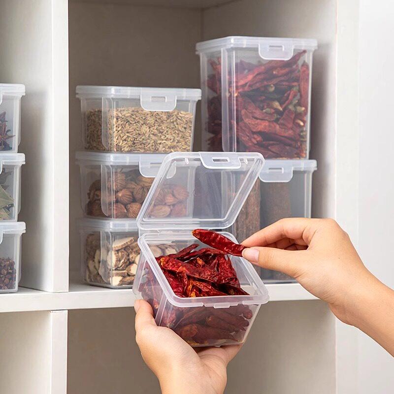 干香料分装花椒八角干辣椒收纳盒调料盒厨房家用抽屉式分格翻盖盒