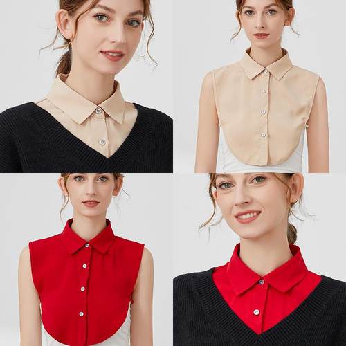 假领子女纯棉职业装休闲正