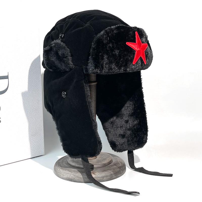 钓鱼防寒帽加绒加厚雷锋男