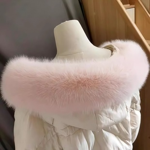 毛领单卖仿真狐狸毛仿真毛毛领子大衣羽绒派克服通用单买帽条女士