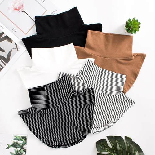 假领子女百搭高领秋冬搭配