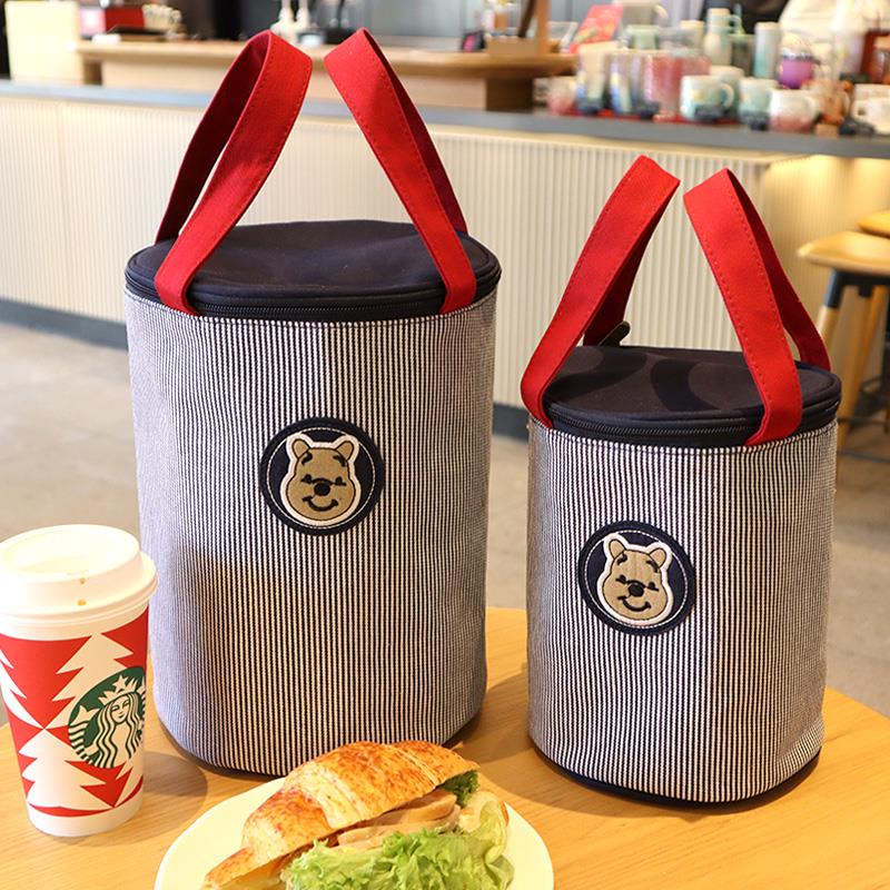 圆形保温饭盒手提袋优质帆