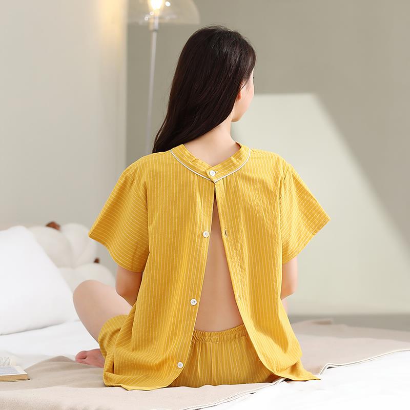 洗浴汗蒸服新款高品质艾灸服女纯棉前后开衫按摩理疗针灸衣服专用