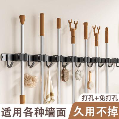 墙壁挂拖把夹壁卫生间钩置