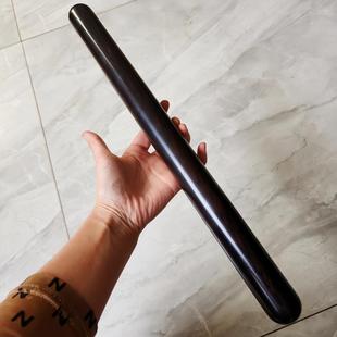 小叶紫檀养生杖太极尺紫光檀太极棒圆头擀面防身把玩杖棍大号鼓棒