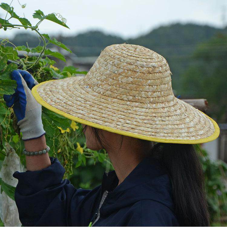 草帽遮阳农民大沙滩户外夏防晒工地女大檐大沿男子太阳农用帽