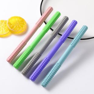 儿童口肌发音训练空心牙胶棒硅胶咀嚼语言迟口腔康复正畸缓矫正器