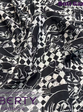 现货 Liberty Tana lawn布料 猫咪打盹 CATNAP  英国进口