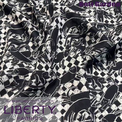 Liberty 100支Tana棉猫咪打盹英国进口面料正品韩国设计师合作款