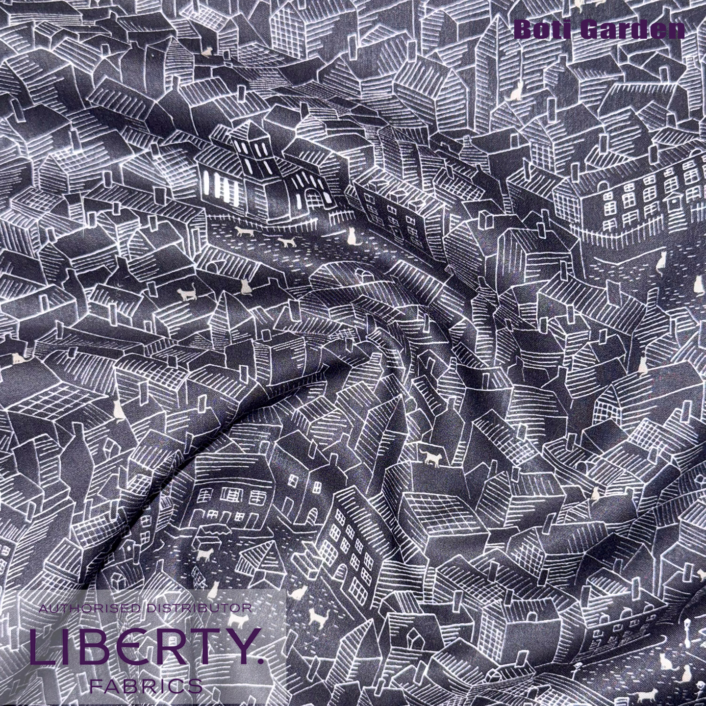 伯缇花园 Liberty塔纳棉 上海系列 猫之城（CAT CITY）100支高支