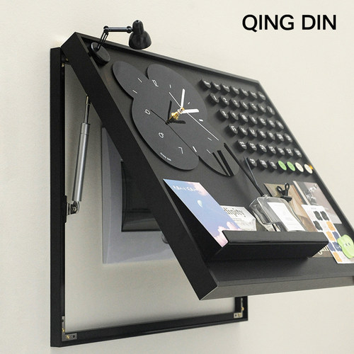 电箱遮挡带钟表电表箱装饰画磁吸