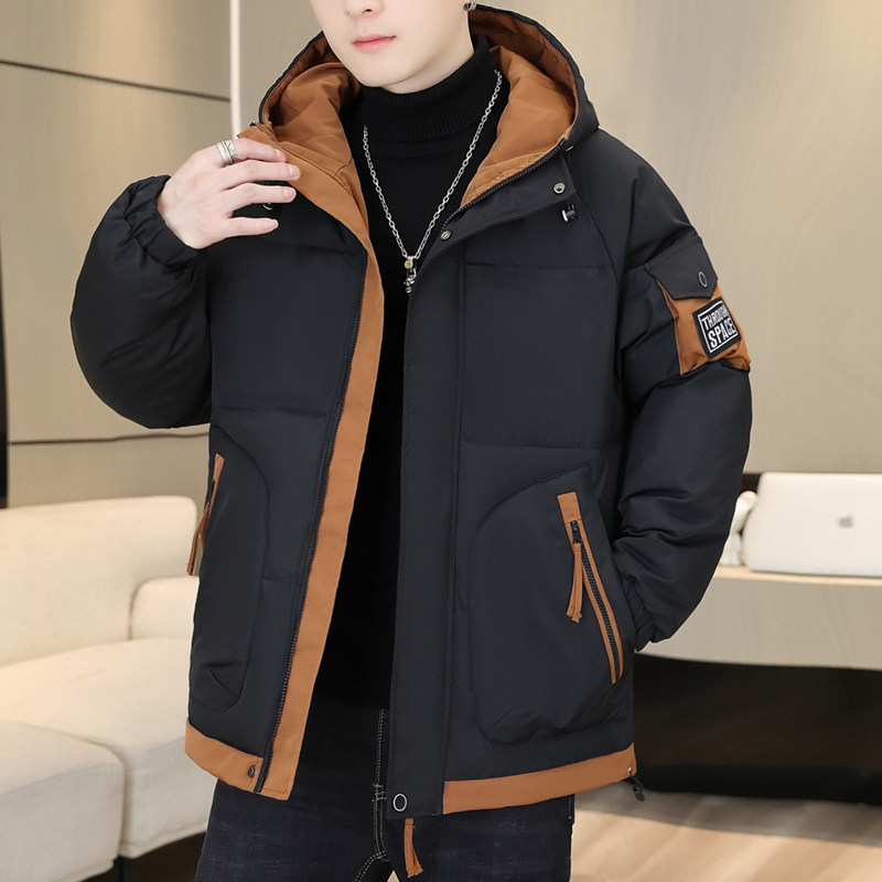 加厚羽绒服男士2024冬季抗寒保暖棉衣青少年潮牌百搭连帽羽绒棉服