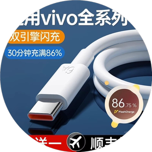 适用vivo数据线原装正品Typec闪充X27/X30/x50x60x70pro X80手机S15S7S9S10S12S16快充iqoo9neo5/7充电线