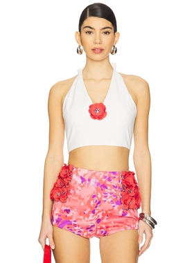 LA FUORI SAVANNAH 吊带上装 白色REVOLVE小众新款