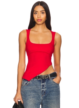 Lovers and Friends PENN 上装 红色 y2k辣妹风REVOLVE小众新款