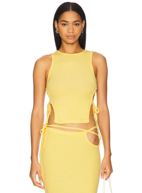 BY.DYLN LEN 上装 黄色 y2k辣妹风REVOLVE小众新款