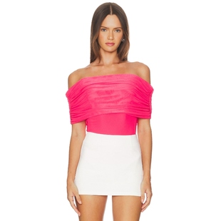 DIVYA 粉色 AFRM 上装 y2k辣妹风 REVOLVE小众新款