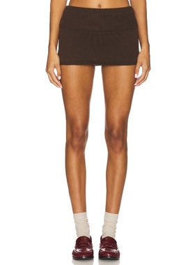 Frankies Bikinis BRIAR CLOUD KNIT 短裤裙 棕色 美式休闲风REVO