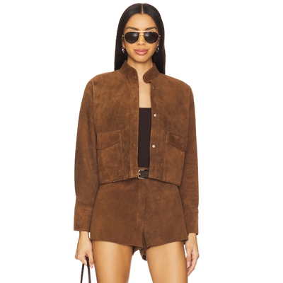 ZUT x REVOLVE X Revolve Cropped Hair-on Cowhide Leather Jack