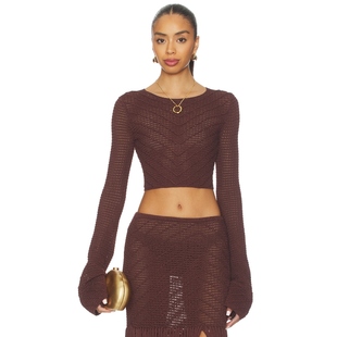 WINDSOR 棕色REVOLVE小众新款 ERIN 上装 长袖 DEVON