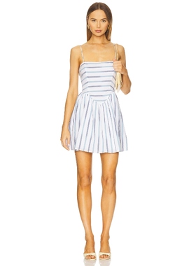 SAYLOR FARA 连衣裙 白色，蓝色REVOLVE小众新款