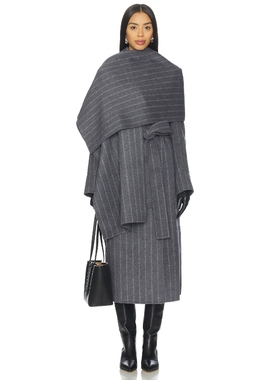 NICHOLAS CANDICE 大衣 深灰色 老钱风REVOLVE小众新款