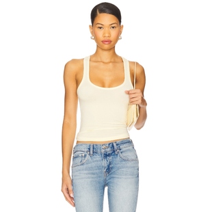 Denim LUCY 黄色辣妹风 内搭 背心 REVOLVE小众新款 冬季