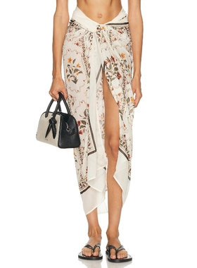 Agua by Agua Bendita LAVANDA 半身裙 奶油色REVOLVE小众新款