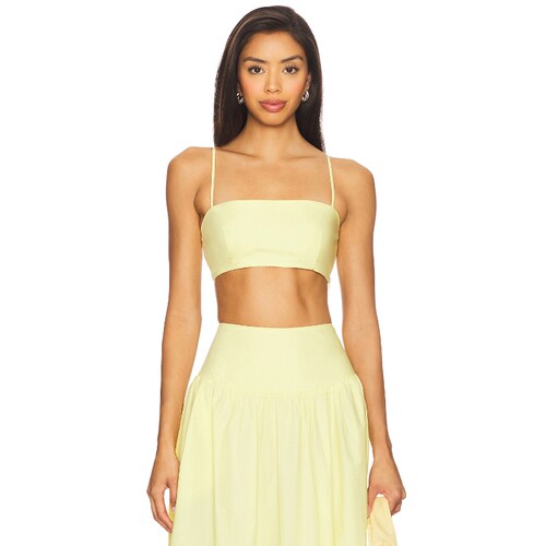 Susana Monaco Crop String Top 柠檬色REVOLVE小众新款