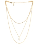revolve小众新款 Ettika PENDANT 分层吊坠项链 LAYERED PEARL
