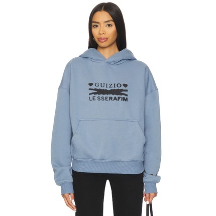 GUIZIO x REVOLVE x Le Sserafim Hearts Graphic Pull Over Hood