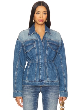 [冬季内搭]Good American BARREL SLEEVE 夹克 蓝色辣妹风REVOLVE