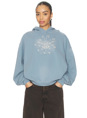 DAYDREAMER WITCHY BUTTERFLY 宽松运动衣 revolve小众新款 淡蓝