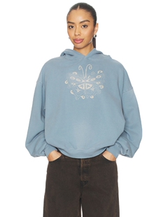 DAYDREAMER WITCHY BUTTERFLY 宽松运动衣 revolve小众新款 淡蓝