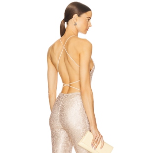 Kamali 金属金色REVOLVE小众新款 Low Mio Back Norma