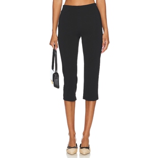 [春季新品]SNDYS黑色弹力七分裤美式休闲修身显瘦裤子REVOLVE小众