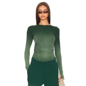 T恤圆领修身 Michael Lauren长袖 运动舒适渐变褶皱上衣REVOLVE小众