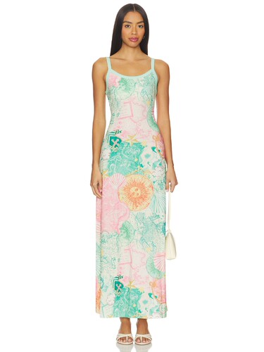 Kulani Kinis Scoop Low Back Maxi Dress revolve小众新款 绿色
