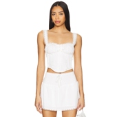 COME 上装 MORE 白色y2k辣妹风REVOLVE小众新款 蕾丝饰边吊带