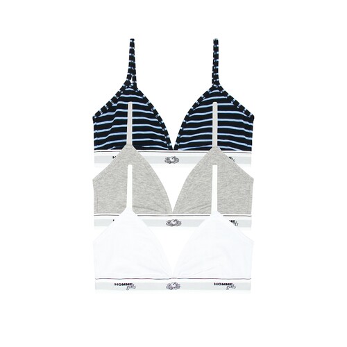 HOMMEgirls x Fruit Of The Loom Triangle Bralette 3-pack  Mu