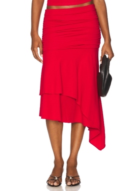 [春节穿搭]Feners GRESCA 半身裙 红色REVOLVE小众