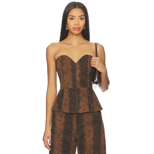 Iggy Peplum Top Line y2k辣妹风REVOLVE小众新款 Dot Brown