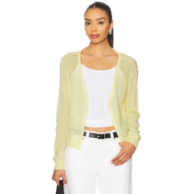 [冬季新品]American Vintage DUMMY 开衫 柠檬色羊毛衫季保暖