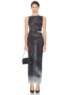 [冬季新品]Jean Paul Gaultier BLURRY ROSES 裙子 黑色REVOLVE