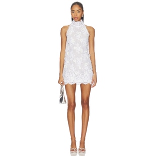 性感礼服REVOLVE小众新款 retrofete 白色 蕾丝裙 BANKS