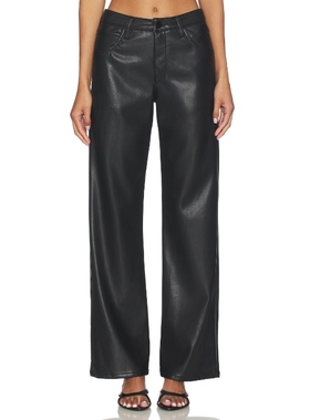 Enza Costa Leather Straight Leg 黑色REVOLVE小众新款